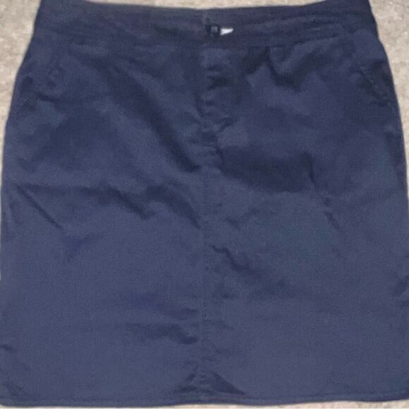 Woolrich Navy Blue Straight Fit Mini Skirt Coastal Casual Nautical Preppy Size 6 - Picture 6 of 8